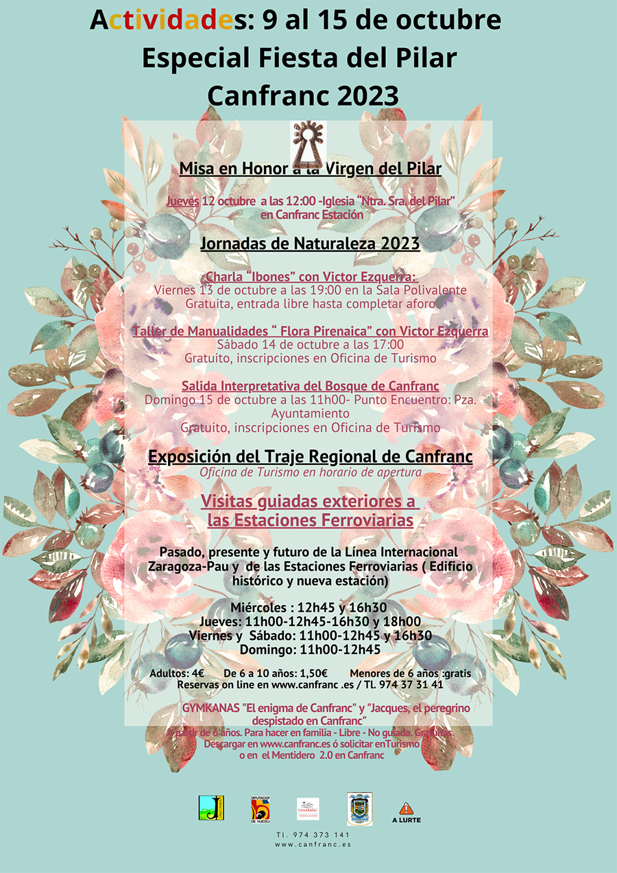 Agenda semana del Pilar en Canfranc