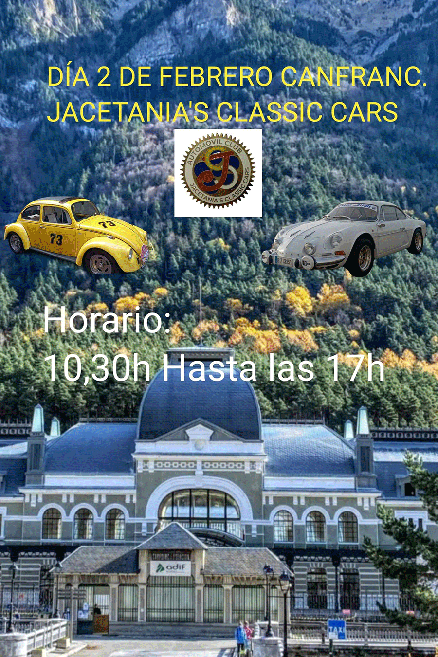 Concentración de vehículos clásicos con el Club Classic Car.